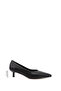 Women's Black Pointed Toe Thin Heeled Stiletto - 2