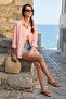 Cotton Regular Fit Long Sleeve Plain Shirt Women's Shirt Cf25S168305