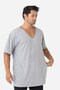 3-Pack Gray Men's V-Neck Short Sleeve Plus Size T-Shirt 100% Cotton Combed - 4