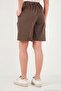 Cotton Loose Fit Pleated Belted Bermuda Shorts Women's Shorts 668Yp5439 - 7
