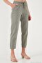 Cotton Regular Waist Regular Fit Straight Leg Trousers Women's Pants 668Yp42282S4 - 3