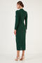 Double-Breasted Collar Slit Drape Detailed Midi Evening Dress Women's Dress 611El1769 - 5