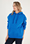 Regular Fit Cotton Hooded Collar Hooded Winter Sweatshirt Women's Sweat 5863854 - 4
