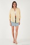 Regular Fit Long Sleeve Pocketed Striped Shirt Women's Shirt 6772895 - 3