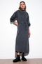 Modest Relaxed Fit Crew Neck Knitwear Dress Women's Dress 4616198 - 3