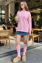 Stretch Oversize Fit Crew Neck Modal Fabric Sweat Women's Sweat 5865877