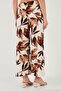 Patterned Elastic Waist Wide Leg Trousers Women's Pants 5869018 - 7