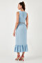 Regular Fit Flounced Sleeveless Midi Dress Women's Dress 611El574 - 7