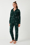 Standard Fit Buttoned Fleece Pajama Set Women's Pajama Set 6095616 - 3