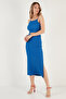 Slim Fit Rope Strap Slit Suit Women's Suit 5865278 - 6