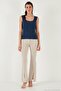 Slim Fit Thick Strap Lace Square Neck Wrinkled Tank Top Women's Tank Top 5864979 - 3