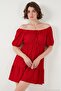 Gathered Front Balloon Sleeve Mini Dress Women's Dress 5869005 - 4