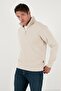 Cotton Regular Fit Half Zipper Stand Collar Sweater Men's Sweater 456112 - 6