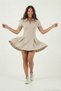 Fitted Fit Classic Collar Zipper Detailed Pleated Mini Dress Women Dress 5866659 - 5