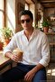 Cotton Regular Fit Classic Collar Long Sleeve 100% Linen Shirt Men's Shirt Cf26S1210000