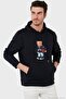 Printed Cotton Hooded Collar Kangaroo Pocket Sweat Men's Sweat 6141003B - 3
