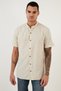 Linen Look Collar Short Sleeve 100% Cotton Shirt Men's Shirt Cf21s113899 - 4