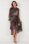 Regular Fit Halter Neck Flounce Chiffon Midi Dress Women's Dress 611El1450 - 3