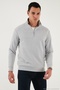 Cotton Regular Fit Half Zipper Stand Collar Sweater Men's Sweater 456112 - 3