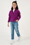 Soft Textured Zippered Stand Collar Winter Fleece Unisex Children's Fleece 5905002 - 2