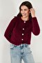 Fitted Fit Crew Neck Soft Textured Crop Cardigan Women's Cardigan 4615559 - 5