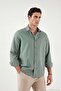 Cotton and Linen Blend Regular Fit Classic Collar Long Sleeve Shirt Men's Shirt Cf26S1210134 - 4