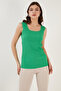 Slim Fit Thick Strap Lace Square Neck Wrinkled Tank Top Women's Tank Top 5864979 - 3