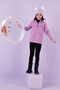 Soft Textured Zippered Stand Collar Winter Fleece Unisex Children's Fleece 5905002 - 2