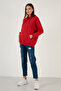 Regular Fit Cotton Hooded Collar Hooded Winter Sweatshirt Women's Sweat 5863854 - 3