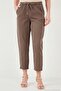 Cotton Regular Waist Regular Fit Straight Leg Trousers Women's Pants 668Yp42282S4 - 4