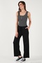 Regular Fit Normal Waist Wide Leg Pants Women's Pants 5866117 - 2