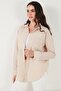 Regular Fit Long Sleeve Pocketed Striped Shirt Women's Shirt 6772895 - 2