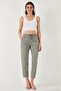 Cotton Regular Waist Regular Fit Straight Leg Trousers Women's Pants 668Yp42282S4 - 4