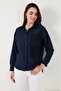 Regular Fit Laced Pocket Detailed Long Sleeve Shirt Women's Shirt 6773215 - 6