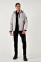 Regular Fit Removable Hooded Pocket Coat Men's Coat 497Albert - 3