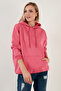 Regular Fit Cotton Hooded Collar Hooded Winter Sweatshirt Women's Sweat 5863854 - 2