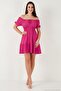Gathered Front Balloon Sleeve Mini Dress Women's Dress 5869005 - 4