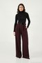 Wide Leg High Waist Loose Leg Belt Detailed Trousers Women's Pants 6923855 - 3