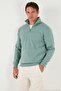 Cotton Regular Fit Half Zipper Stand Collar Sweater Men's Sweater 456112 - 4