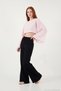 Cotton Comfort Fit High Waist Wide Leg Pants Women's Pants 668Yp5540 - 2