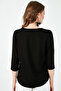 Crew Neck Three Quarter Sleeve Blouse Women's Bluz 5861416Y - 5