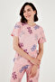 Regular Fit Short Sleeve Pajama Set Women's Pajama Set 65740104 - 4