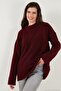 Regular Fit High Collar Soft Textured Knitwear Sweater Women's Sweater 4616222 - 6