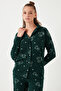 Standard Fit Buttoned Fleece Pajama Set Women's Pajama Set 6095616 - 4