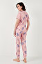 Regular Fit Short Sleeve Pajama Set Women's Pajama Set 65740104 - 7