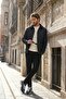 Quilted Regular Fit Velvet Detailed Coat Men's Coat 497Leroy