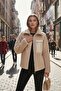 Regular Fit Classic Collar Chest Pocket Detailed Plush Cardigan Fleece Women's Polar 5866437
