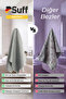 Geissblatt Bathroom Microfiber Cloth Professional Water Stain Remover Bathroom Drying Cloth 70X50 cm Gray - 5