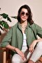 Cotton Regular Fit Long Sleeve Plain Shirt Women's Shirt Cf25S168305