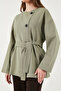 Regular Fit Crew Neck Belt Detailed Trench Coat Women's Trench Coat 6927672 - 5